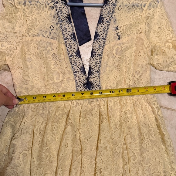 Free People Small Gilded Lace Mini Dress NWOT! - Picture 8 of 9